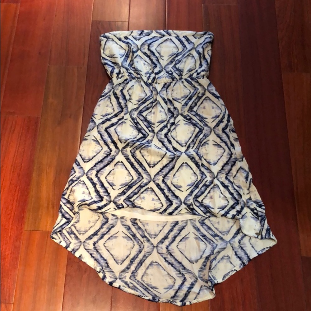 High low patterned dress